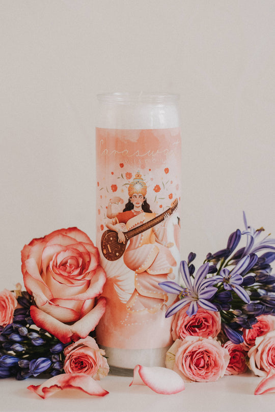 Saraswati Altarkerze ~ Weisheit